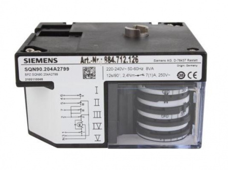 Привод воздушной заслонки Siemens SQN90.204A2799
